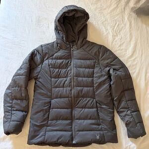Spyder women’s Medium Jacket Coat Gray Lightweight Packable School Gift New
